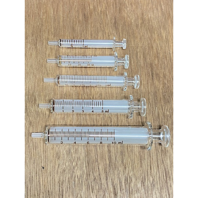 แบบหัวแก้ว Glass Syring ไซริ้งแก้ว หลอดฉีดยาแก้ว มีหลายขนาด 1CC 2CC 3CC 5CC 10CC  ชนิดหัวแก้ว มีสินค้าพร้อมส่ง