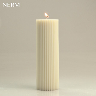 Nerm Candle 03 เทียนไขถั่วเหลืองแบบไม่มีกลิ่น เทียนแท่งแต่งห้อง แต่งห้องนอน เทียนแท่ง แต่งบ้าน