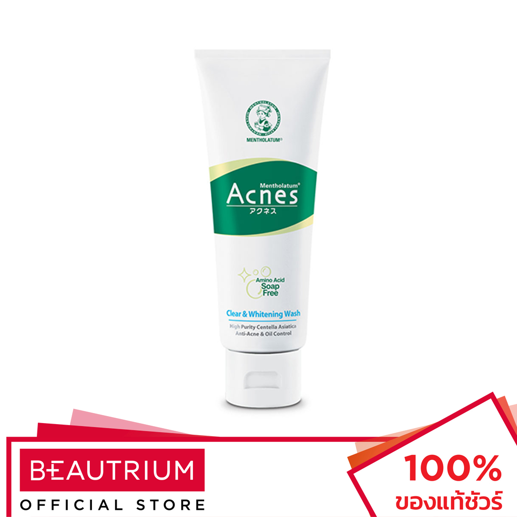 MENTHOLATUM Acnes Clear & Whitening Wash ผลิตภัณฑ์ทำความสะอาดผิวหน้า 100g