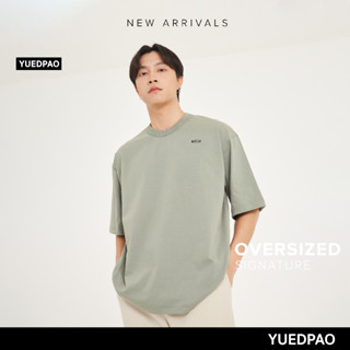 Yuedpao No.1 เสื้อยืด Signature Oversize Summer ผ้าหนาทรงสวย ยับยากรีดง่าย รับประกันไม่ย้วย 2 ปี เสื้อยืด สี  Forest fog