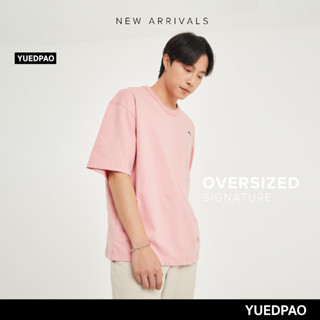 Yuedpao No.1 เสื้อยืด Signature Oversize Summer ผ้าหนาทรงสวย ยับยากรีดง่าย รับประกันไม่ย้วย 2 ปี เสื้อยืด สี Rose