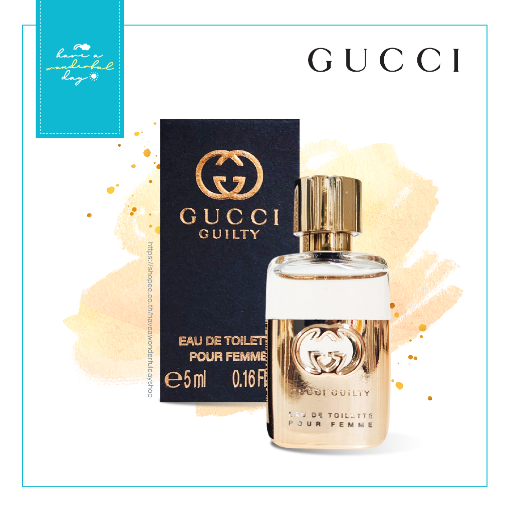 แท้💯 Gucci Guilty Pour Homme Eau de Toilette ขนาดทดลอง 5ml น้ำหอมผู้ชาย กลิ่นสดชื่น มีสเน่ห์