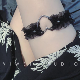 choker collar สร้อยคอลูกไม้โบว์ สร้อยคอระฆัง อุปกรณ์เสริมสุภาพสตรี ปลอกคอแม่บ้าน