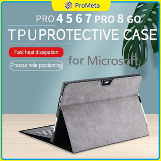 Surface พลิก คลุม PU หนัง เคส For Microsoft Surface Pro 4 5 6 7 Pro 8 9 go 1 2 3 ปลอกแท็บเล็ต For Pro กระเป๋า ยืน Case