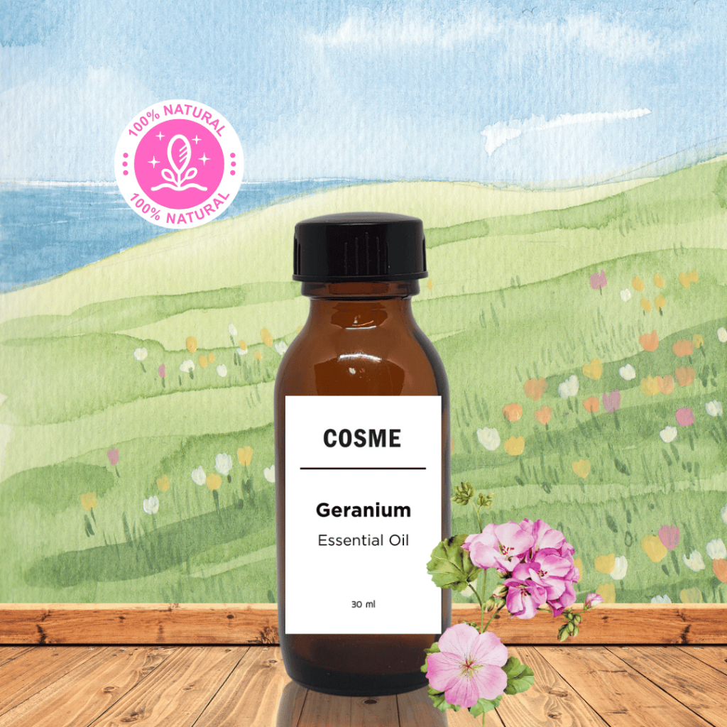 Geranium Essential Oil 100% น้ำมันหอมระเหย กลิ่น ดอกเจเรเนียม 30ml