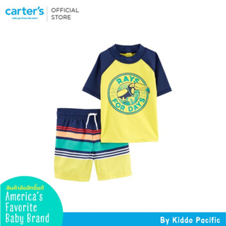 CARTERS SET YELLOW RAGLAN SS RG SET คาร์เตอร์ชุดว่ายน้ำแขนยาวเด็กผู้ชาย สีน้ำเหลือง เซท 2 ชิ้น L10