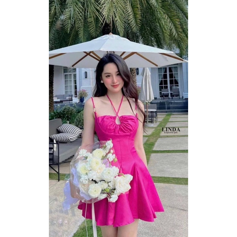 เดรสงานป้ายLindaพร้อมส่ง