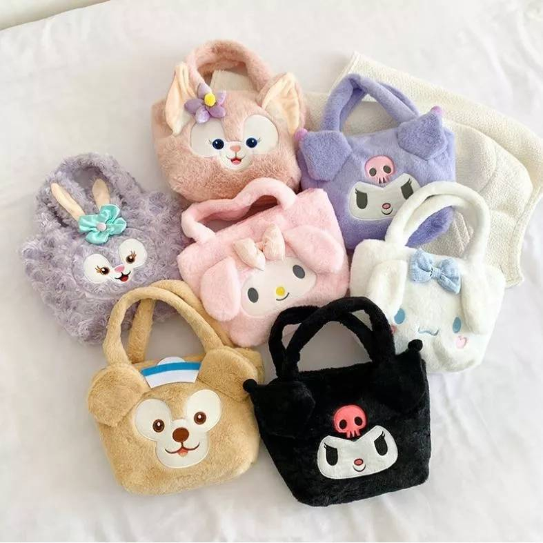 Zuka (พร้อมส่ง) กระเป๋าถือ กระเป๋าขนนุ่ม การ์ตูนน่ารัก สไตล์เกาหลี