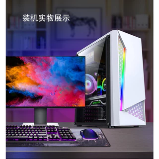 EVESKY Lingguang กรณีคอมพิวเตอร์เดสก์ทอปกรณีเต็มด้าน, RGB Dazzle แถบแสงสีเกมน้ำเย็นสนับสนุน ATX กรณีคอมพิวเตอร์เกมกระดาน