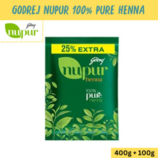 Godrej Nupur Pure Henna 100% เฮนน่า นูเปอร์ สมุนไพรแท้ 100% (400g+100g)