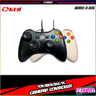 จอยเกมส์ OKER U-306 JOY CONTROLLER จอย USB  XBOX 360 PC ★★ประกันศูนย์ 1 ปี