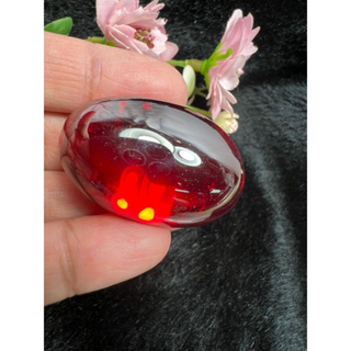 37x24mm cabochan orange gem eye stone weight 300 carats