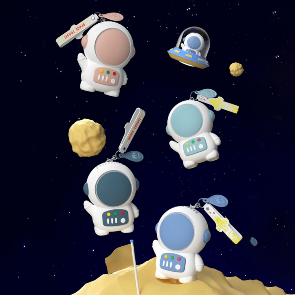 homeideal  MLS พัดลมพกพา พัดลมขนาดเล็ก พัดลมคล้องคอ รุ่นนักบินอวกาศ MLS มีสายห้อย ชาร์จUSB