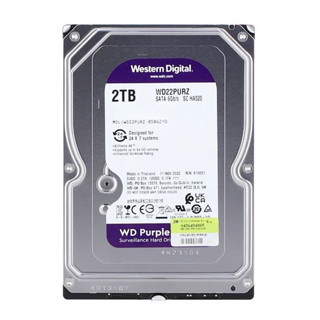 WD 2 TB 3.5" HDD (ฮาร์ดดิสก์ 3.5") PURPLE - SATA3 (WD22PURZ)