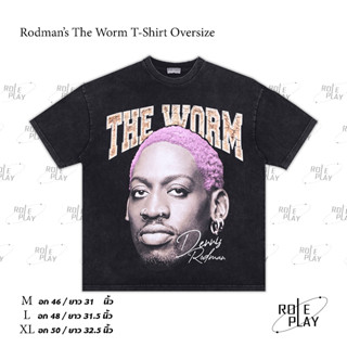 Rodman’s The Worm T-Shirt Oversize Y2K เสื้อผู้ชาย เสื้อผู้หญิง สตรีทแฟชั่น เสื้อสีดำ