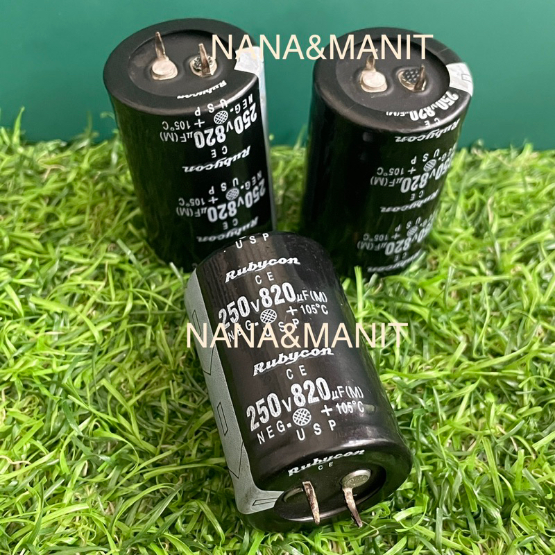 CAPACITOR 820UF 250V (VDC) อ้วน30MMxสูง45MM (แท้ใหม่)❗️พร้อมส่งในไทย🇹🇭ชิ้นละ
