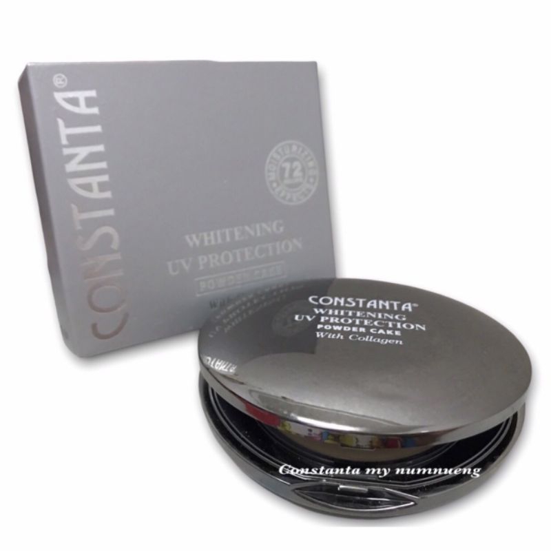 Constanta แป้งพัฟคอลลาเจน ตลับสีเงิน แท้100% (มีครบทั้ง4เบอร์)