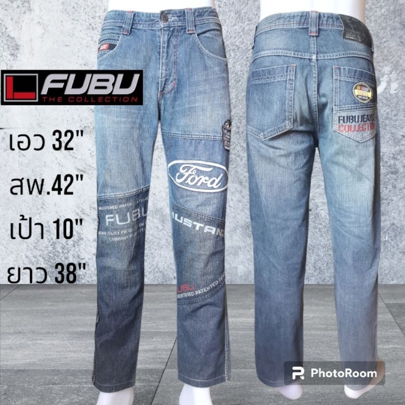 กางเกงยีนส์ชาย แบรนด์ fubu jeans Collection nascar fubu jeans งานหายาก 1992 กางกงยีนส์ กางเกงยีนส์รา