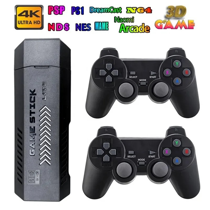 <ร้านคนไทย> New Product stick X2 plus 4K 3D เล่นเกม HD คอนโทรลเลอร์ไร้สาย รองรับ 2 ผู้เล่น ขนาด 64 GB 30,000 เกม