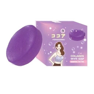 สบู่คอลาเจน ฝนดอกไม้ fondokmai collagen white soap สบู่ลดสิวหน้าใส