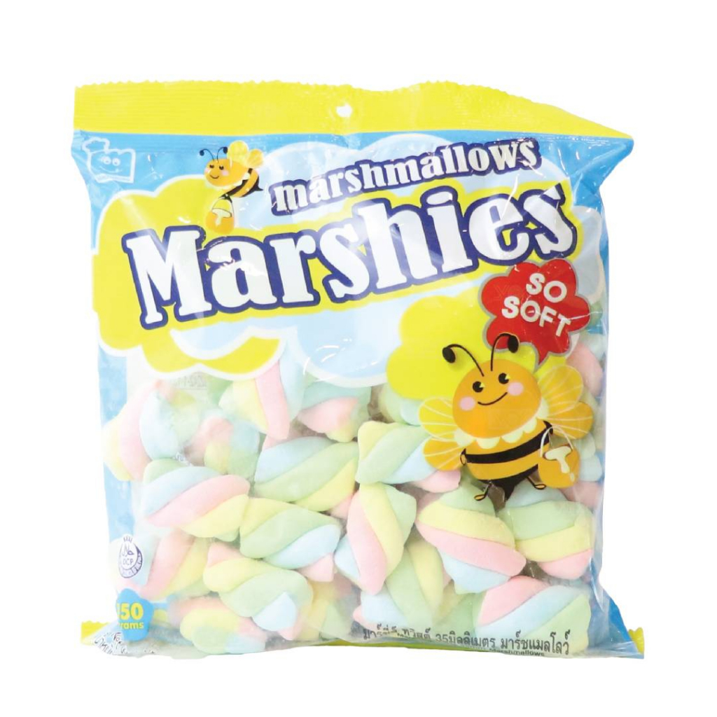 มาร์ชแมลโล่ว์  เกลียวกลาง มาร์ชี่ส์ ทวิสต์ ขนาด 150g. หยกออนไลน์