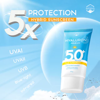 Naturista ครีมกันแดดไฮยา ปกป้องผิว เพิ่มความชุ่มชื้น Hyarulon Aqua UV Face Sunscreen SPF50+ PA++++