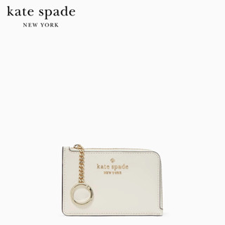 KATE SPADE NEW YORK STACI SAFFIANO LEATHER MEDIUM L-ZIP CARD HOLDER WLR00136 กระเป๋าใส่บัตร