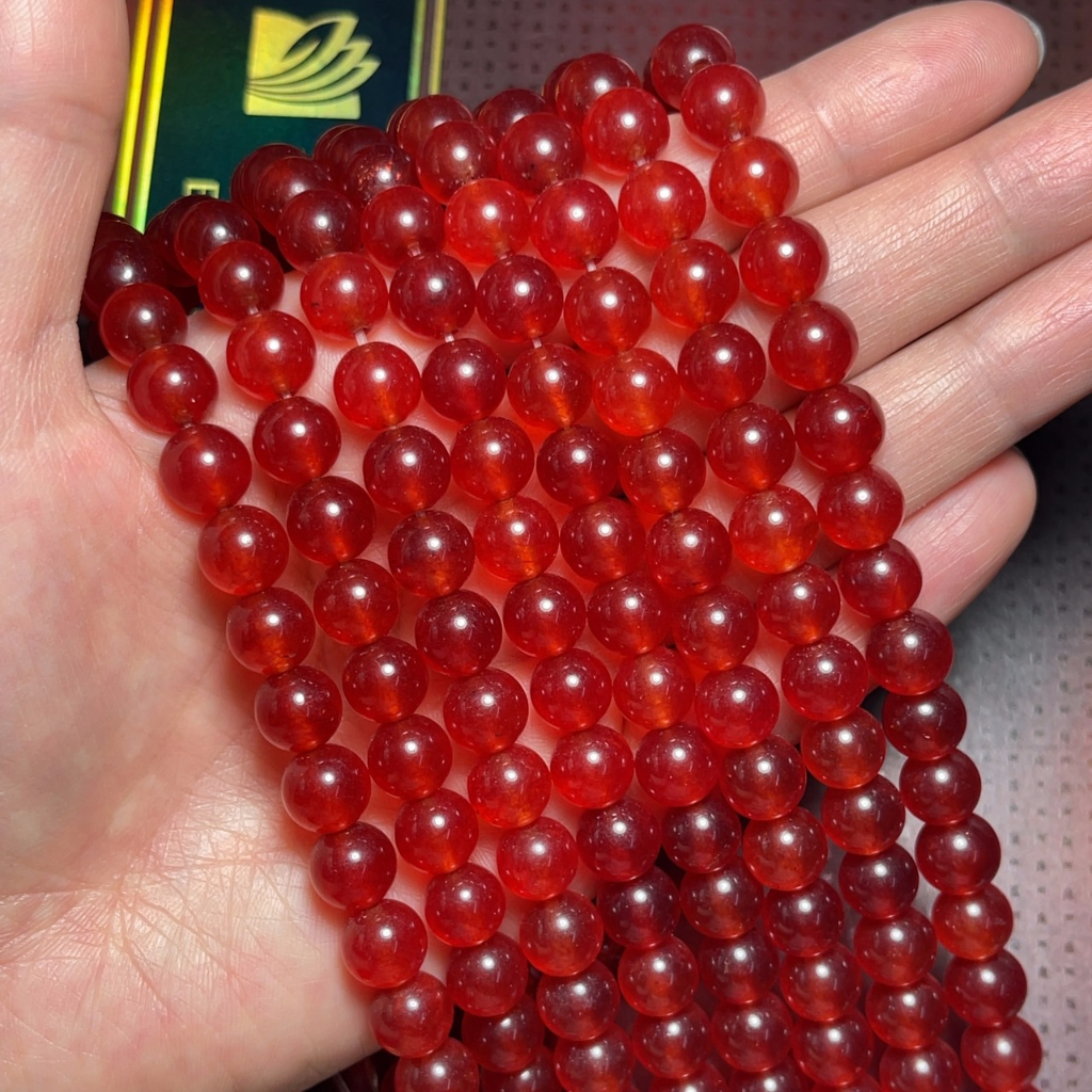 CARNELIAN คาร์เนเลียน 8 มิล หินแห่งคำอวยพร หินนำโชค หินมงคล หินสี เครื่องประดับ