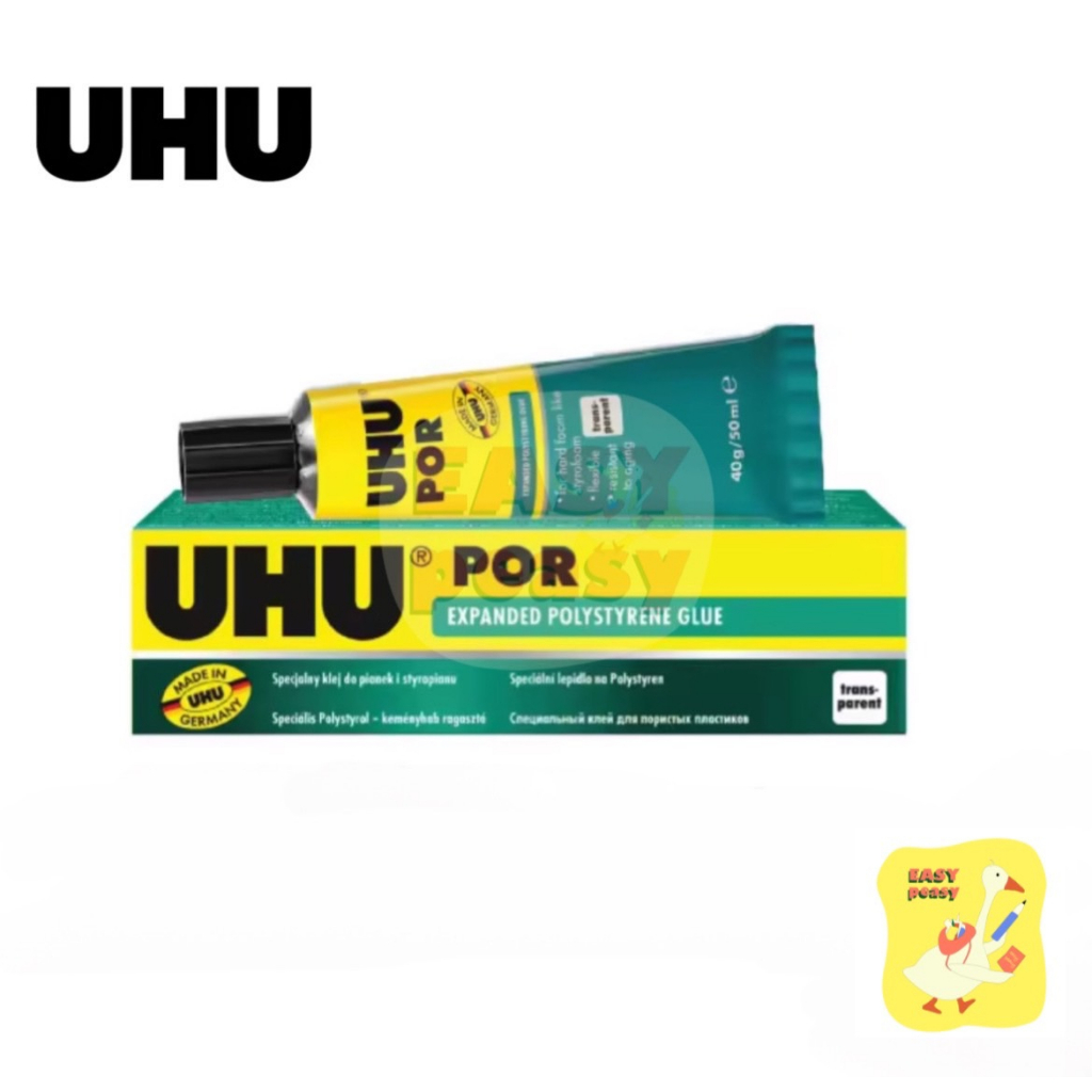 กาวยางพิเศษ UHU POR ขนาด 50 ml. ใช้ติดโฟมได้ ยึดติดแน่น ทนน้ำ