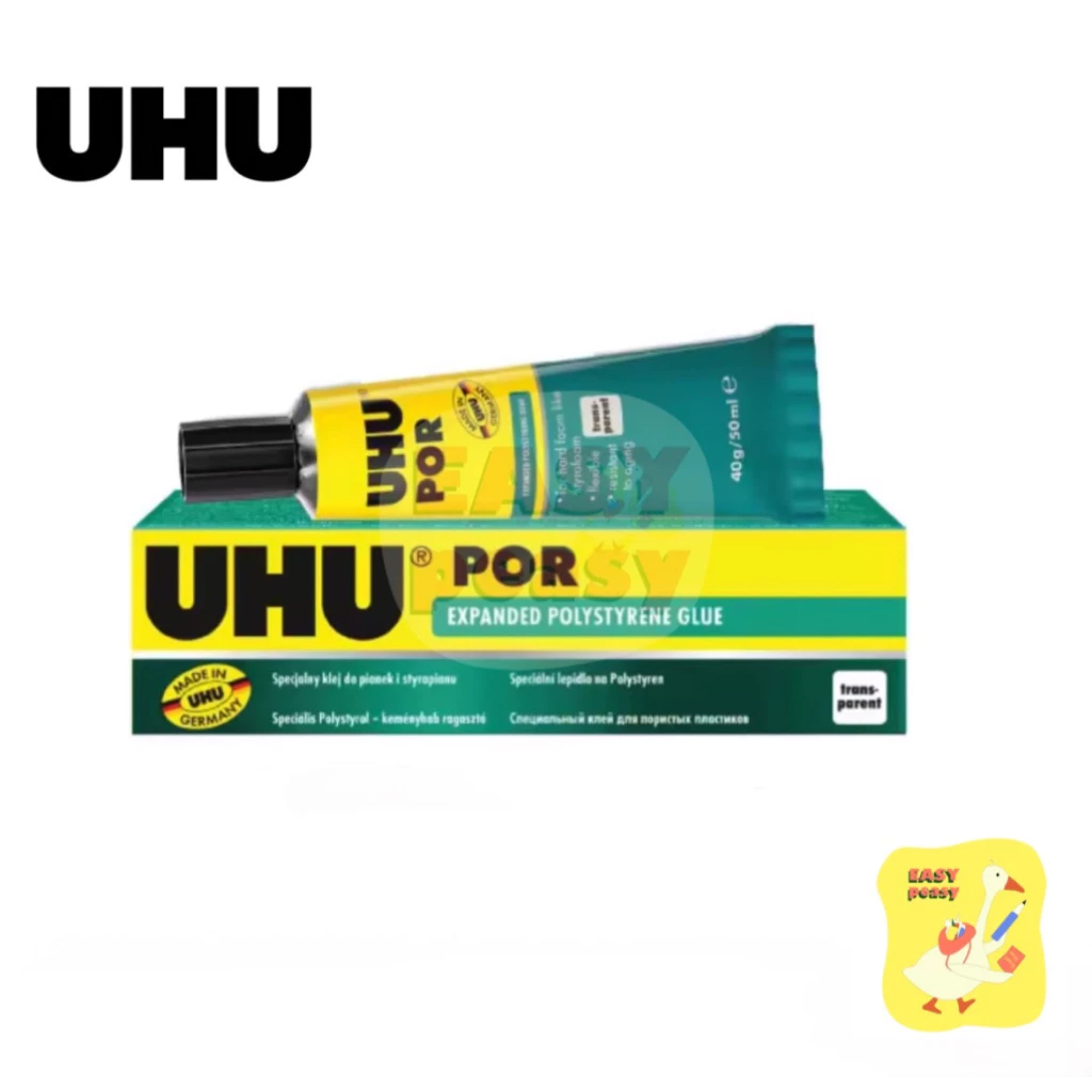 กาวยางพิเศษ UHU POR ขนาด 50 ml. ใช้ติดโฟมได้ ยึดติดแน่น ทนน้ำ