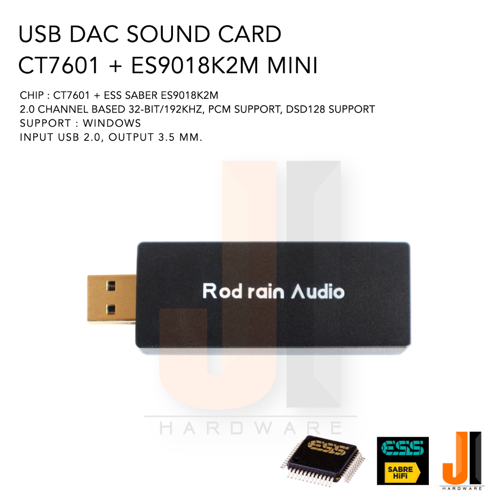 USB DAC sound card CT7601 + ES9018K2M Mini (Support Windows) ของใหม่มีการรับประกัน
