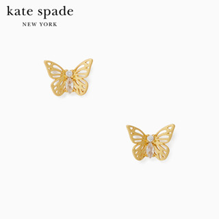 KATE SPADE NEW YORK GOLD BUTTERFLY STUDS KC760 ต่างหู