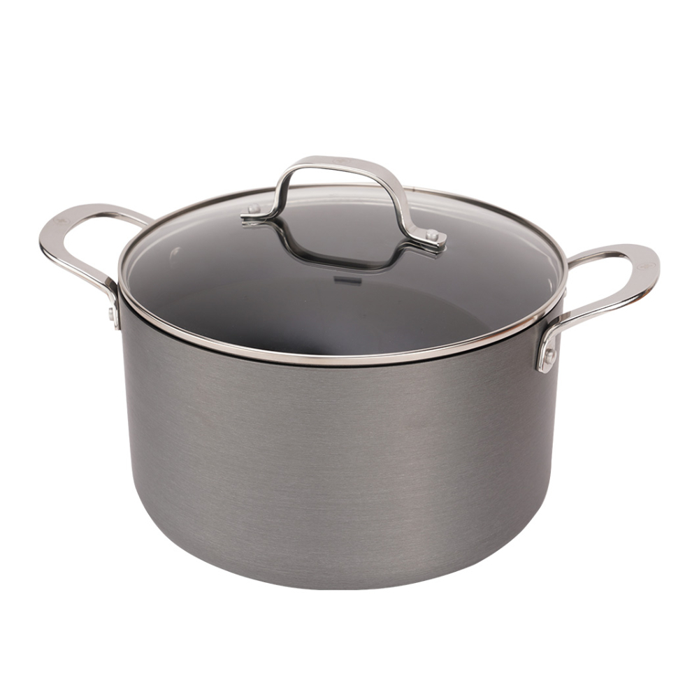 Swiss Diamond Hard Anodised Induction 24cm (9.5in) / 7.6L(8qt) Stock Pot หม้อสต๊อก 24 ซม.( 9.5 นิ้ว)