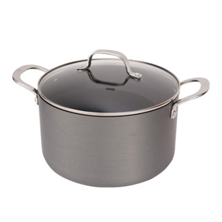 Swiss Diamond Hard Anodised Induction 24cm (9.5in) / 7.6L(8qt) Stock Pot หม้อสต๊อก 24 ซม.( 9.5 นิ้ว) 7.6ลิตร (8ควอร์ต)