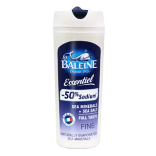 ลา บาเลน เกลือทะเล ลดโซเดียม 50% 125 กรัม - Sea Salt 50% Less Sodium 125g La Baleine brand