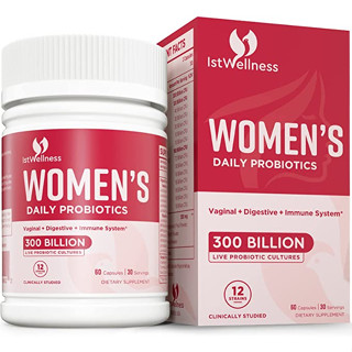 Istwellness womens Daily probiotics 300 Billion 60 capsules โปรไบโอติกส์สำหรับผู้หญิง ช่วยย่อย ช่องคลอด probiotic