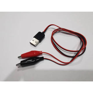 คลิปปากคีบกับขั้วต่อ USB(ตัวผู้/ตัวเมีย) ความยาว 60 cm. งานDIY ใช้ทดสอบงานไฟฟ้า-อีเล็คทรอนิคส์