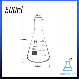 ขวดรูปชมพู่ Erlenmeyer flask 50ml 100ml 250ml 500ml 1000ml 2000ml