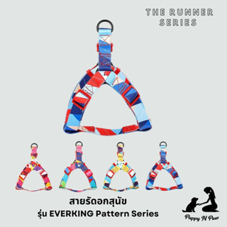 สายรัดอกสุนัขและแมว สายรัดอก ชุดรัดอกสุนัข สายรัดอกหมาใหญ่ Dog Harness EVERKING The Runner Series - Pattern 8