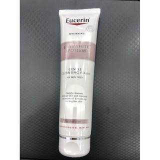 Eucerin whitening cleansing foam 150 gโฟมล้างหน้าสูตรอ่อนโยนบำรุงเซลล์ผิวกระจ่างใส ขจัดเครื่องสำอางและความมันส่วนเกิน