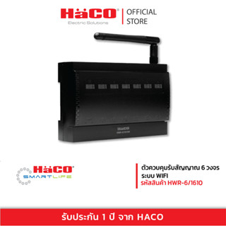 HACO ตัวรับสัญญาณ 6 วงจร 16A 2 วงจร + 10A 4 วงจร เปิด-ปิด ในตัว IOT รุ่น HWR-6/1610