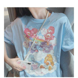 เสื้อยืด Care Bear มี 4 สี  ผ้าสแปนเด็กซ์  น้ำหนักเบา ใส่ไม่ร้อน อก 42 นิ้ว