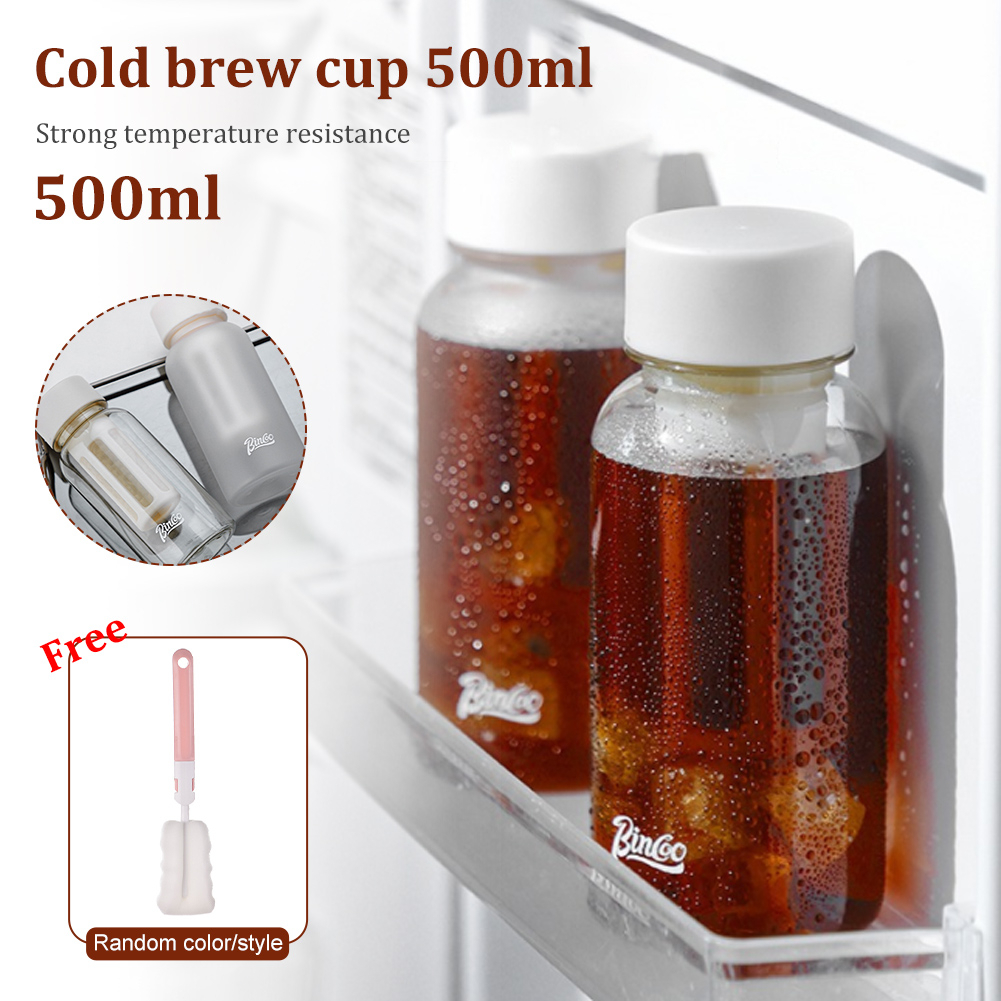 กาแฟสกัดเย็น Cold Brew เหยือกทำกาแฟสกัดเย็น 500ml/16OZ ชงกาแฟ แปรงล้างถ้วยฟรี
