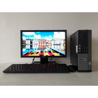 คอมมือสอง Dell Optiplex 7020 SFF ครบชุด พร้อมจอ 19 นิ้ว CPU Core i3-4130 3.10 GHz ลงโปรแกรมพื้นฐาน พร้อมใช้งาน