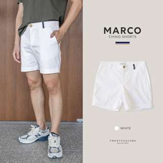 TWENTYSECOND กางเกงขาสั้น รุ่น Marco chino shorts - สีขาว / White