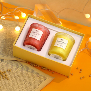 Body&amp;Earth Love Scented Candle เทียนหอม✨gift set 2 ชิ้น/4 ชิ้น ขนาดใหญ่ เทียนหอมของขวัญ