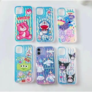 Case Hologram  ลายการ์ตูนยัก สำหรับรุ่นไอโฟน 14 i14pro i14promax i13 i13pro i13promax i12 i12Pro i12promax