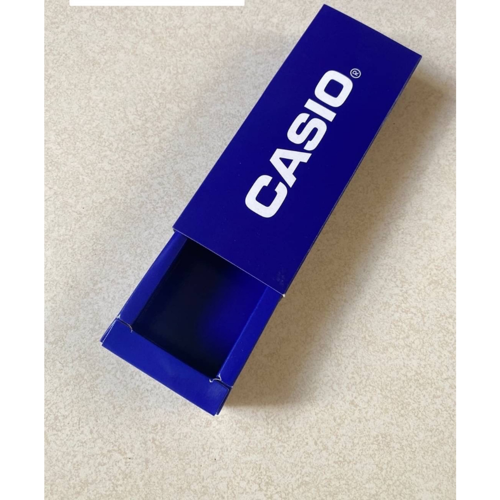 กล่องนาฬิกา CASIO สีน้ำเงินเข้ม กล่องทรงไม้ขีด กล่องนาฬิกา กล่องกระดาษ
