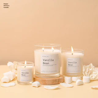 (มีฝาขายแยกนะคะ ☺️) เทียนหอม (กลิ่น Vanilla) เทียนหอมไขถั่วเหลือง 100%