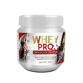 เวย์โปรตีน Real Elixir Whey Pro Chocolate flavor (เวย์ โปร ช็อคโกแลต เฟลเวอร์) เวย์โปรตีนรสช็อคโกแลต 240 กรัม